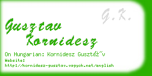 gusztav kornidesz business card